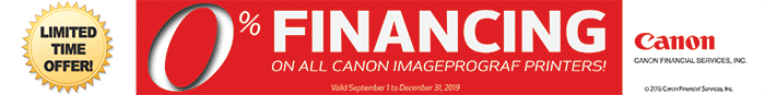 Canon 0 % financing special